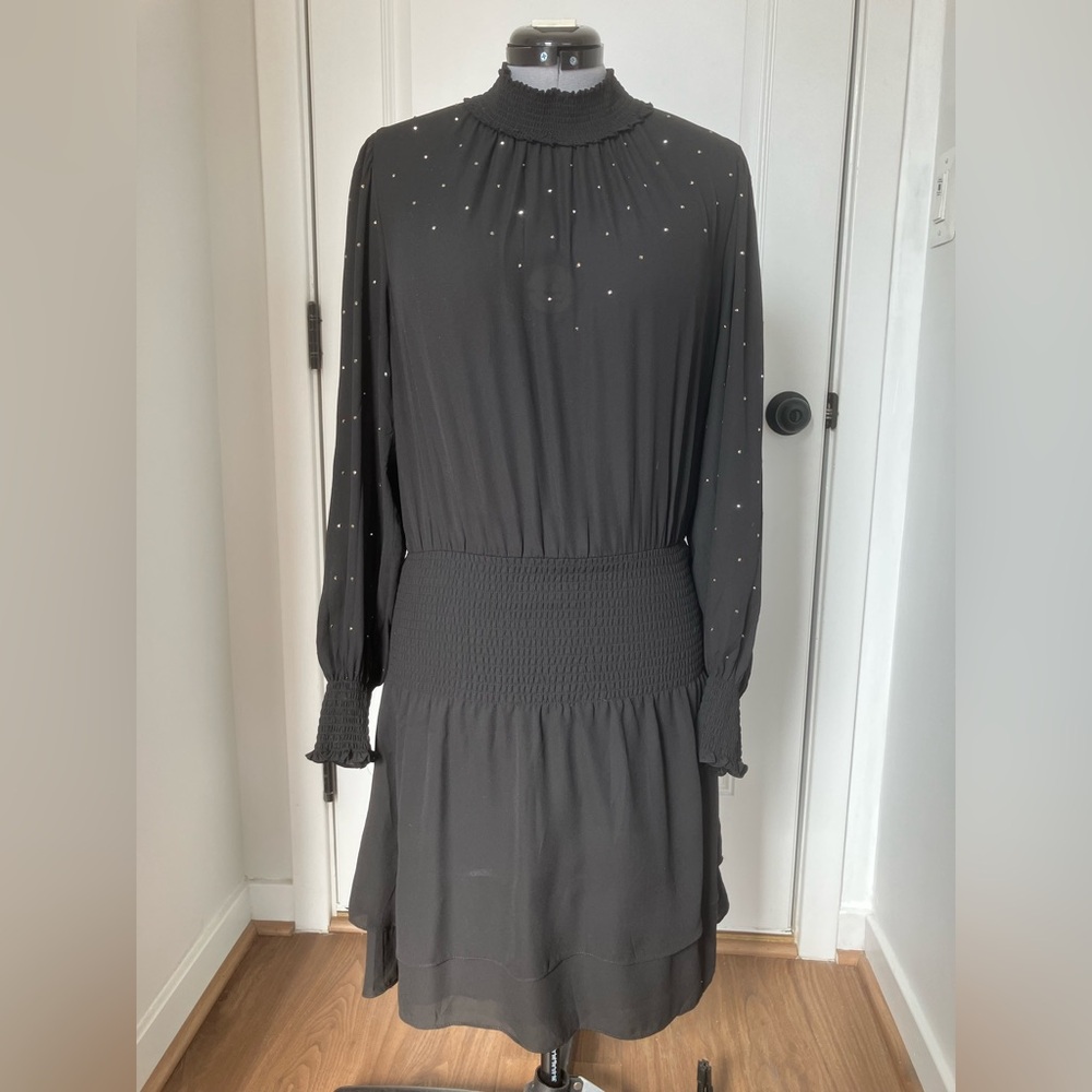 White House Black Market Black Long Sleeve Dress